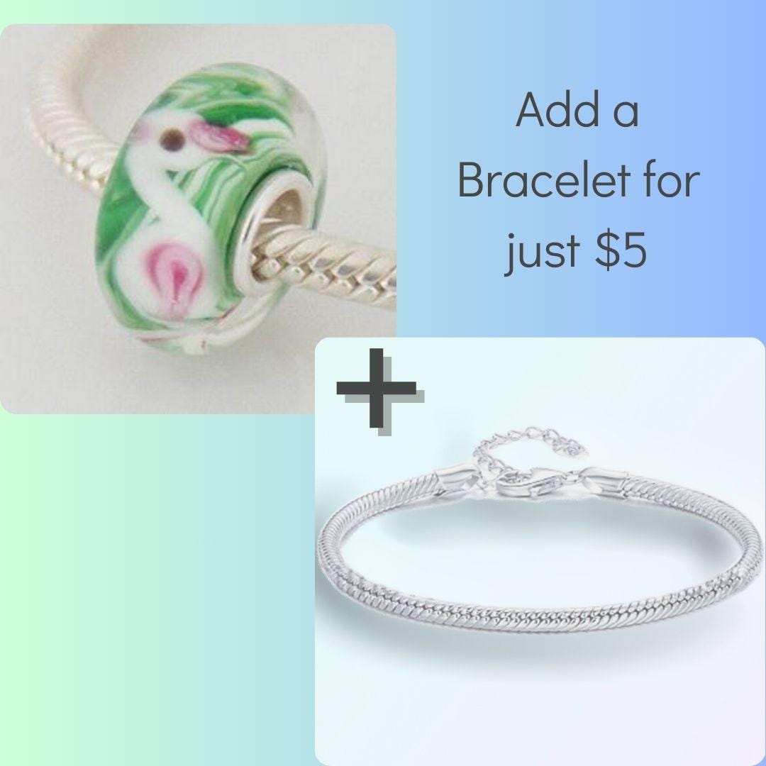 Murano Glass Charm: S925 Sterling Silver Core, Pandora Compatible
