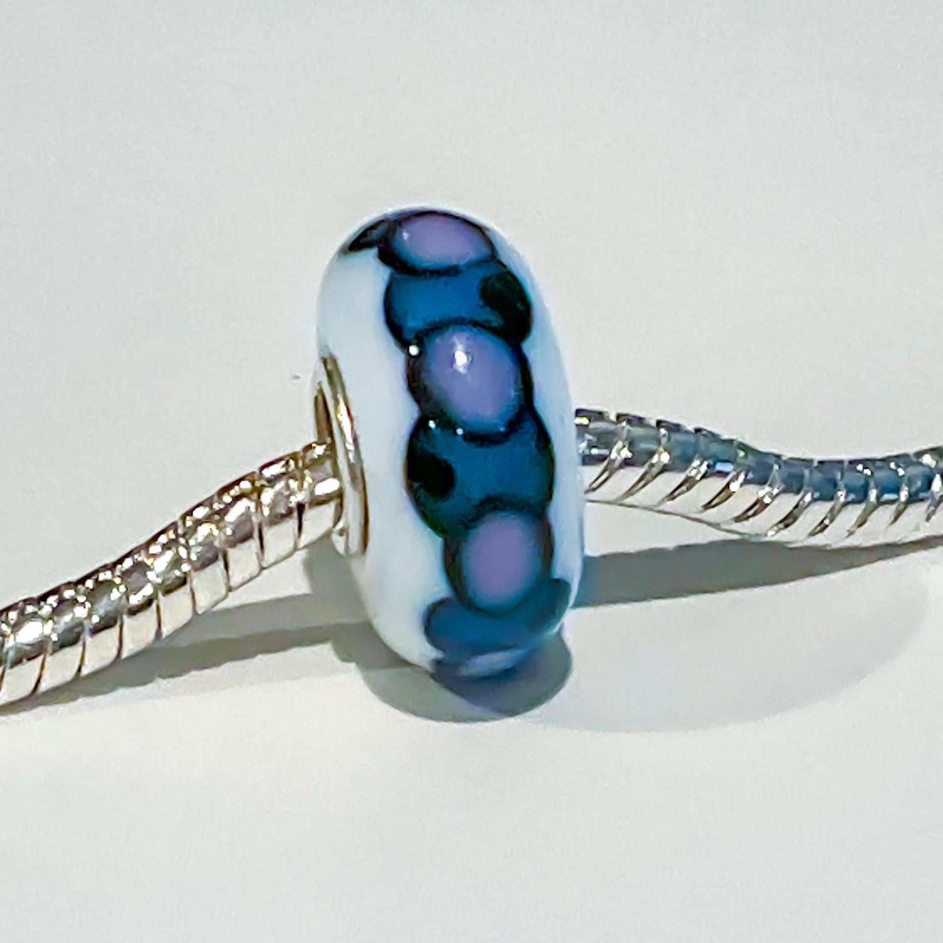 Murano Glass Charm: Sterling Silver S925, Fits Pandora Bracelets