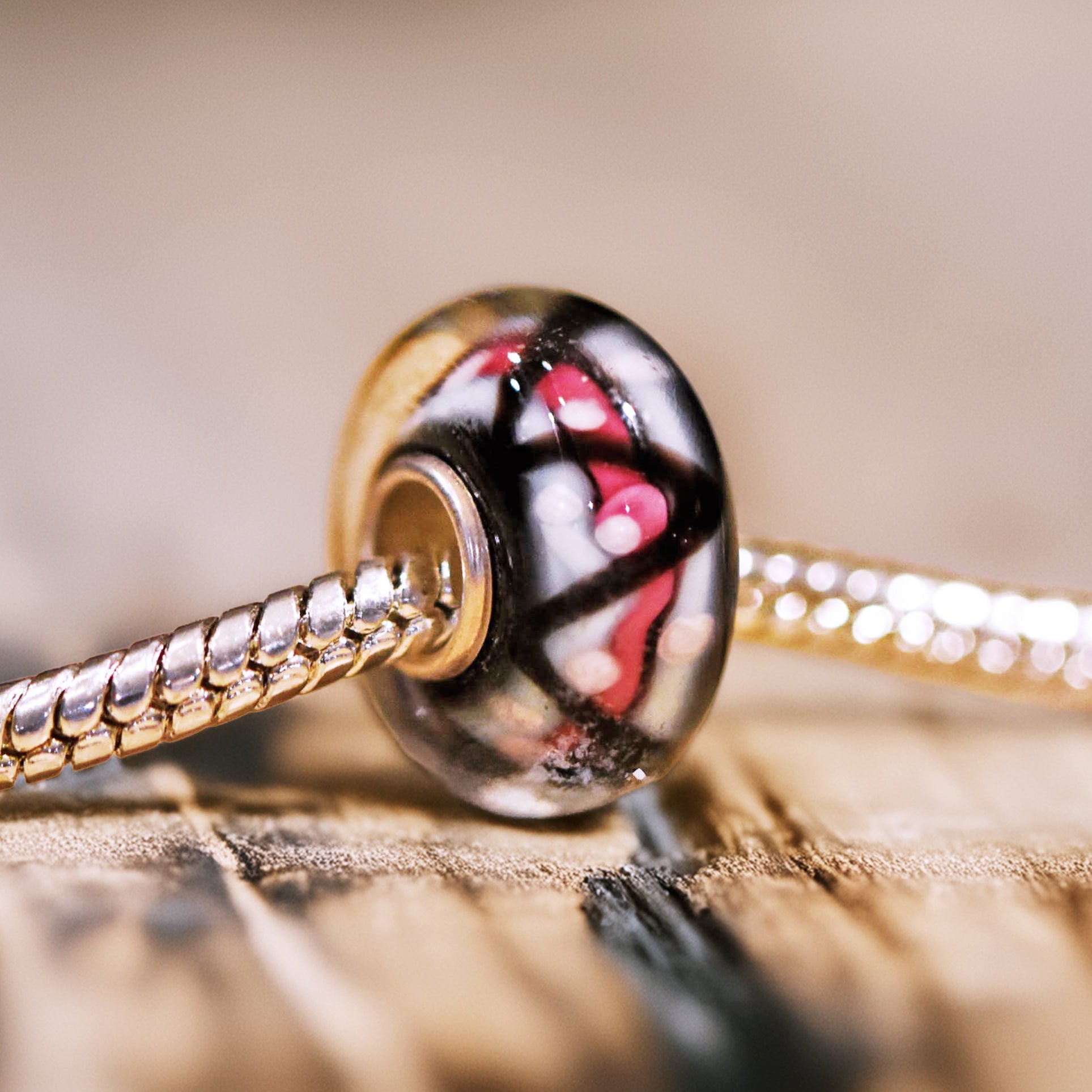 Pink Zigzag Charm