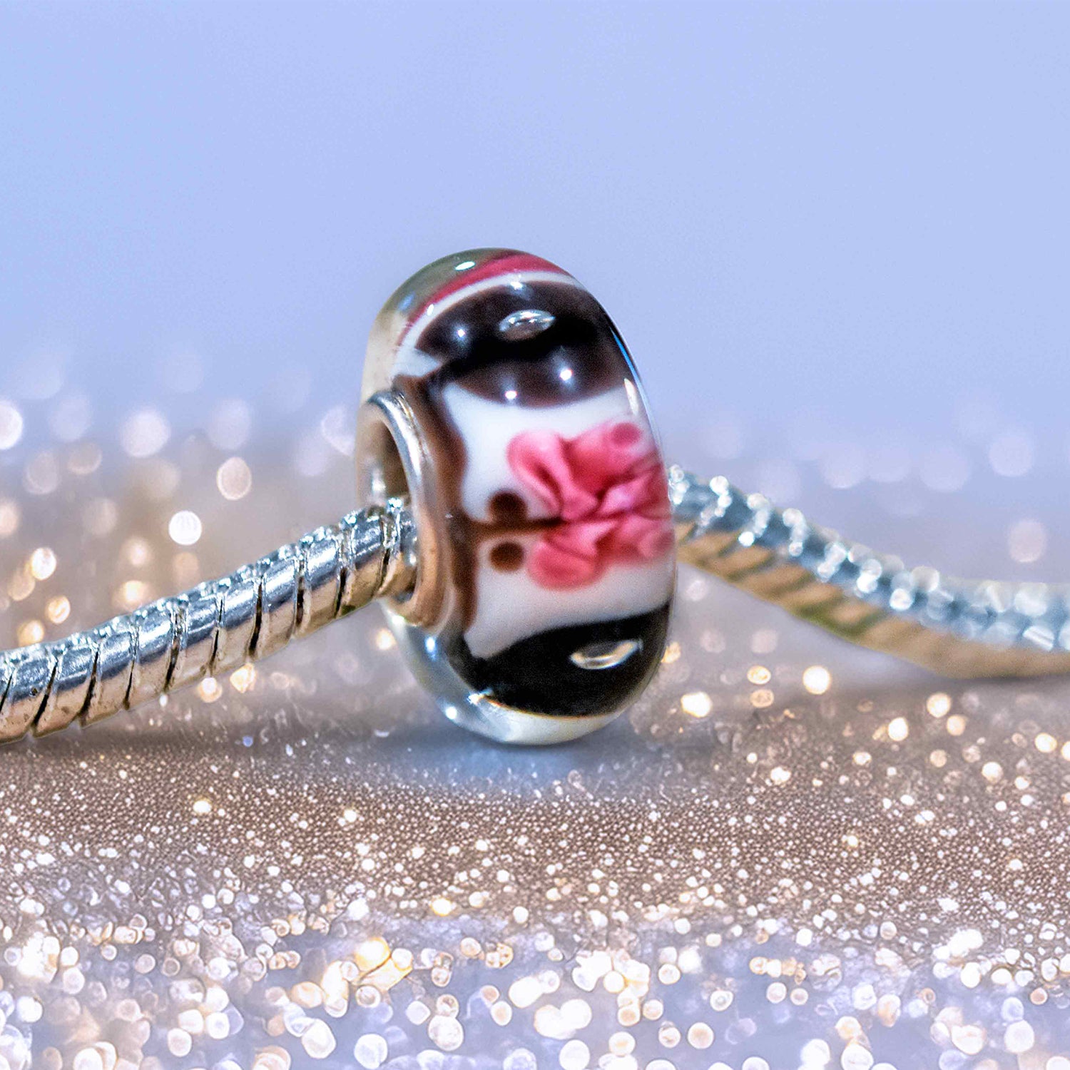 Bold Pink Flower Charm