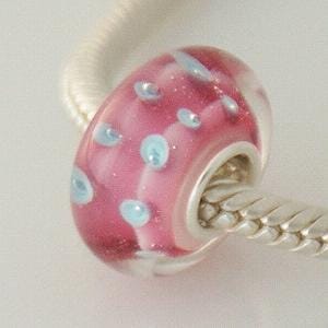 Murano Glass Charm: S925 Sterling Silver, Pandora Compatible