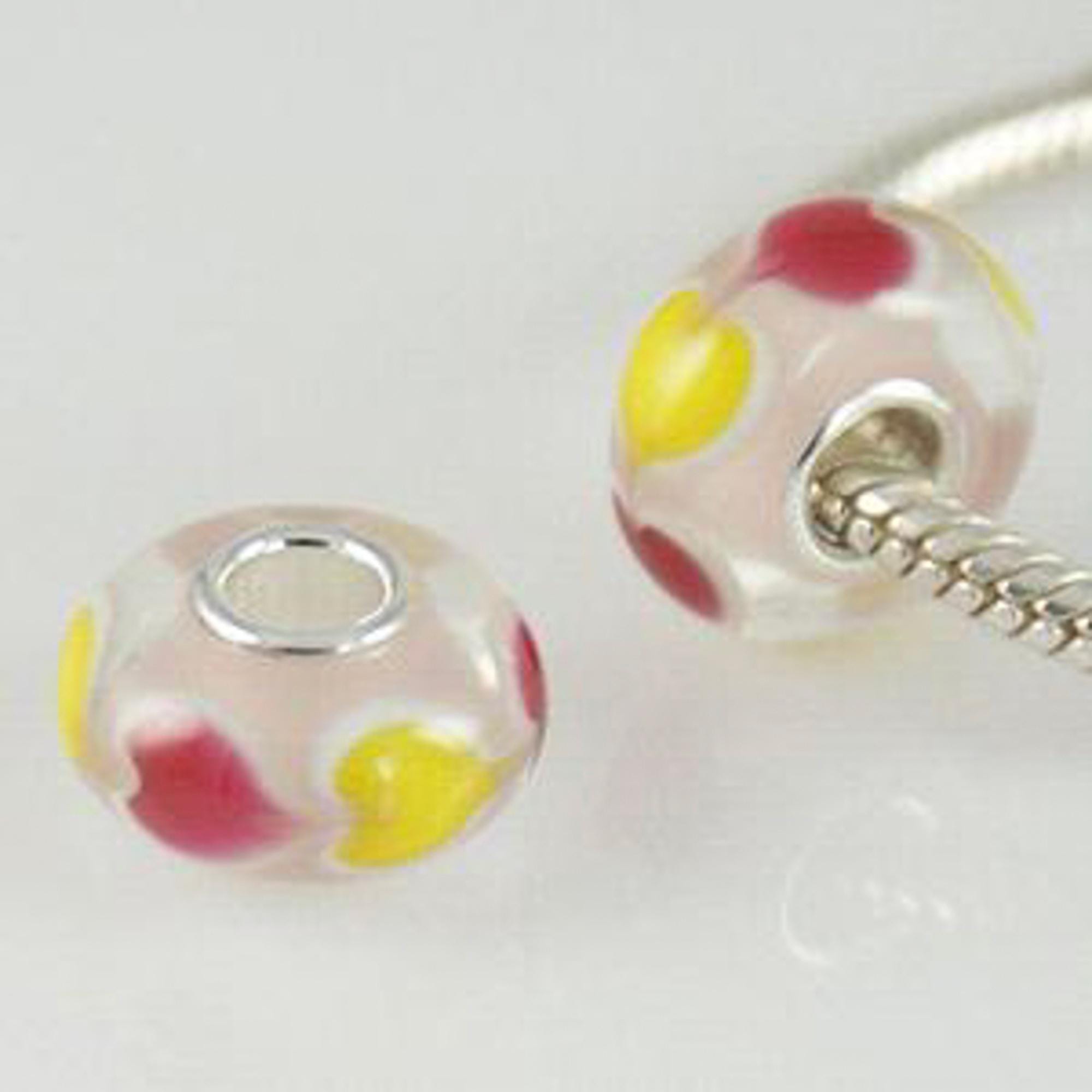 Murano Glass Charm: S925 Sterling Silver Core, Pandora Compatible