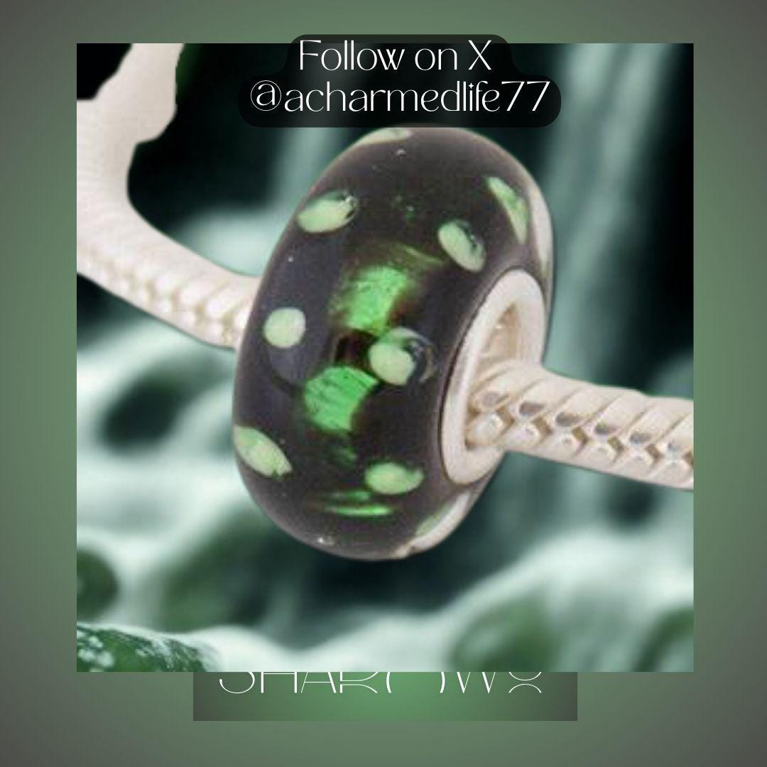 Murano Glass Sterling Silver Charm: Pandora Compatible
