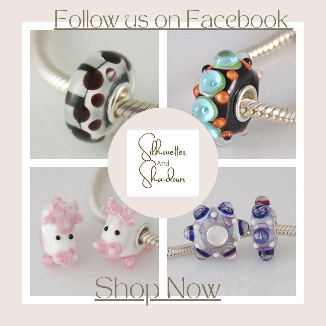 Murano Glass Charm: Sterling Silver S925, Fits Pandora Bracelets