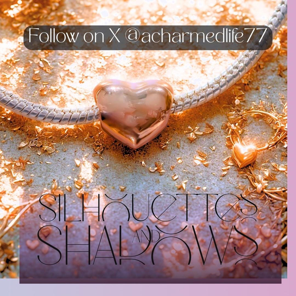 Rose Gold Heart  Charm:  Pandora Compatible